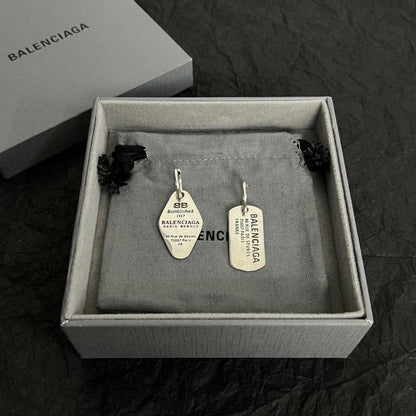 18K Balenciaga Plate Earrings