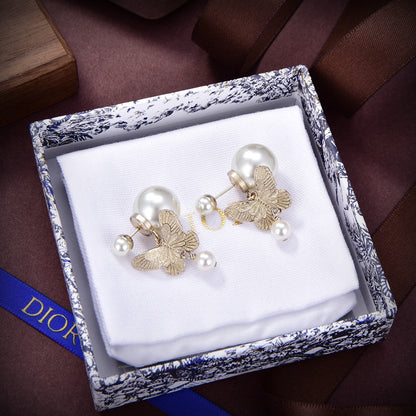 18K Dior Tribales Pearl Earrings