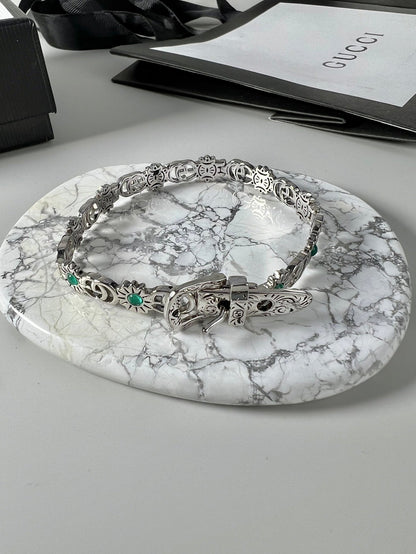Double Gucci Flowers Bracelet
