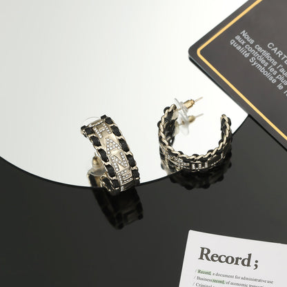 18K  Chanel Strass Earrings