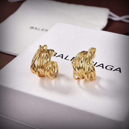 18K Balenciaga Wire Earrings