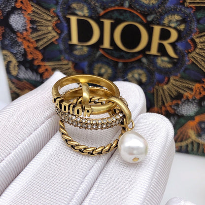18K Dior Pearl & Crystal J'Adior Rings