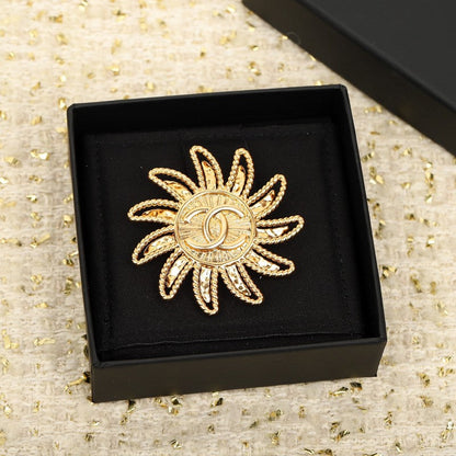 18K  Chanel Sunflower Brooch