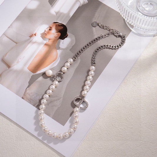 18K Petit Dior Pearl Necklace