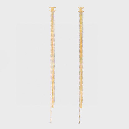 18K Celine Diamonds Long Earrings