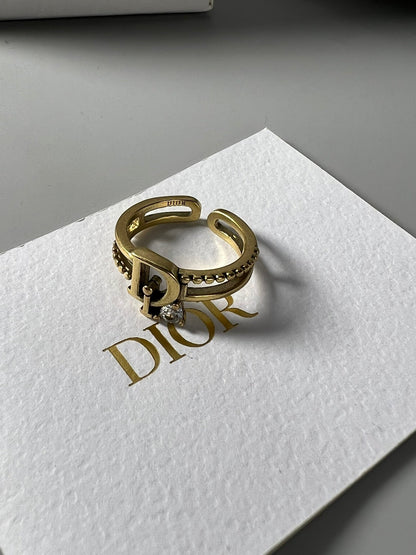 18K Dior Crystal Rings