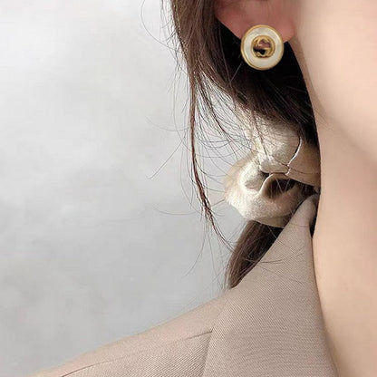 18K Double Gucci Gold Pearl Earrings