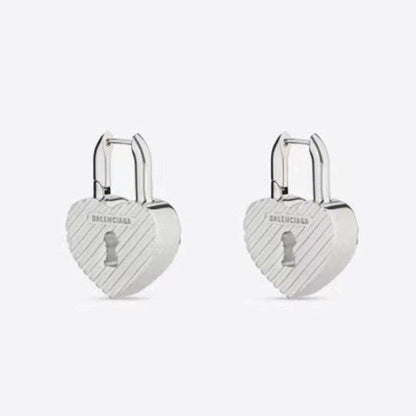 18K Balenciaga Hear Lock Earrings