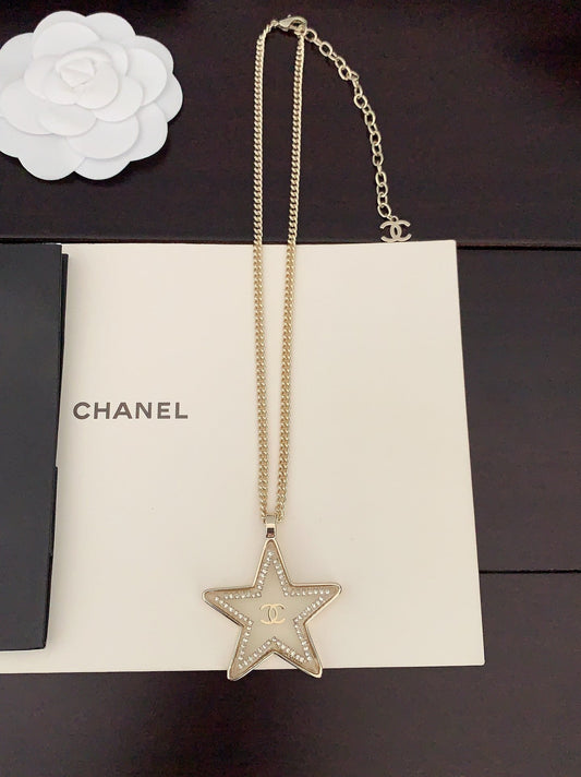 18K  Chanel Star Chain Necklace