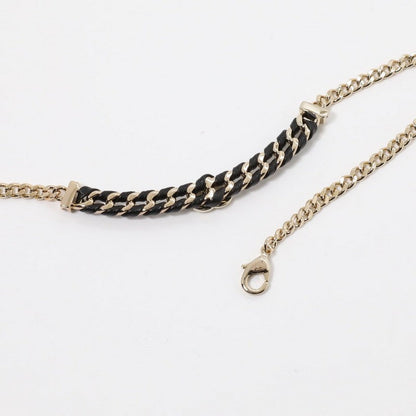 18K  Chanel Vintage Gold Leather Necklace
