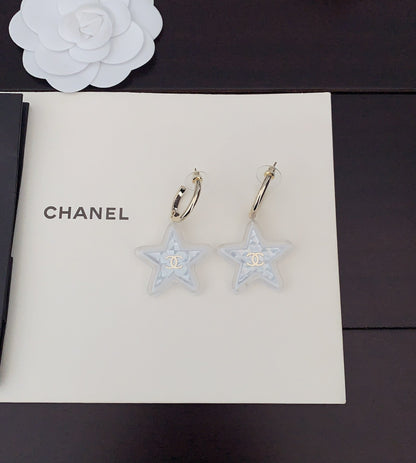 18K  Chanel Star Earrings