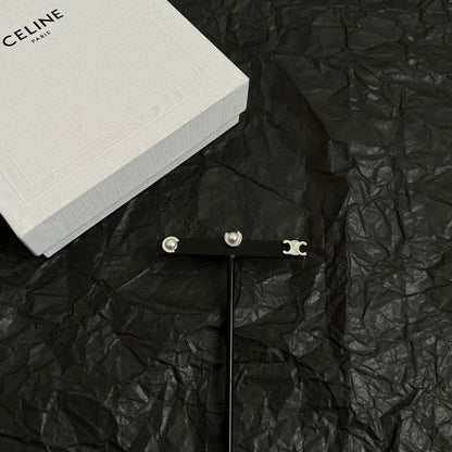 18K Celine Pearl Gold Earrings