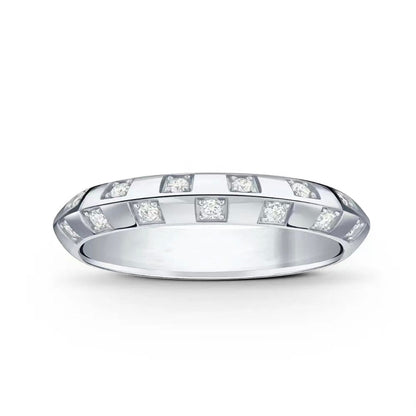 18K Louis Vuitton Damier Diamonds Ring