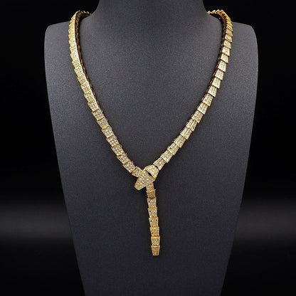 18K BVLGARI Serpenti Viper Full Pave Diamonds Necklace