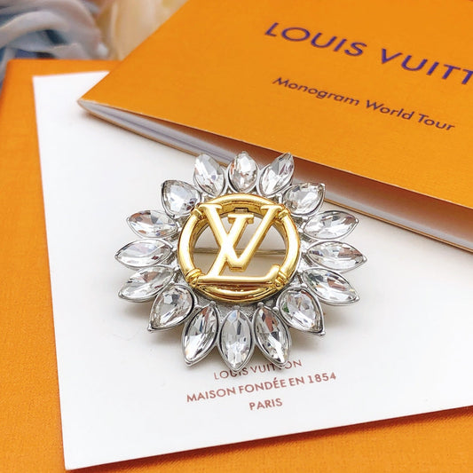 18K Louis Vuitton Sunflower Brooch