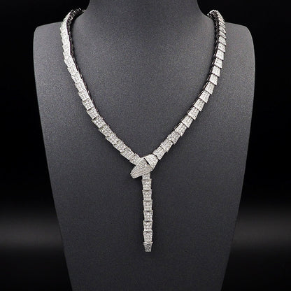 18K BVLGARI Serpenti Viper Full Pave Diamonds Necklace