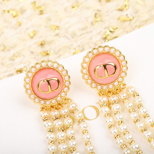 18K Petit Dior Tassel Earrings