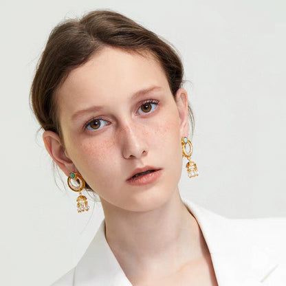 18K BVLGARI Circle Diamonds Earrings