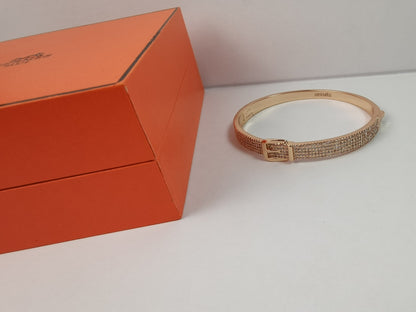 18K Kelly Diamond Vintage Hermes Bracelet