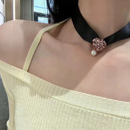 18K Dior 30 Montaigne Red Crystals Choker Necklace