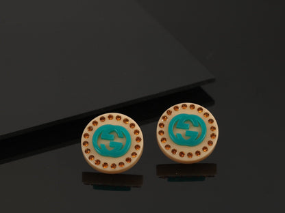 18K Double Gucci Resin Earrings