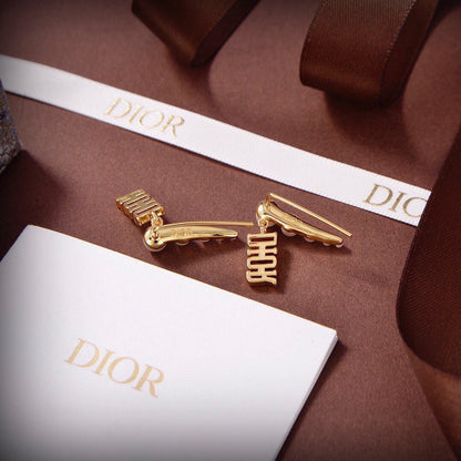 18K Dior Revolution Resin Pearls Earrings