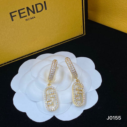 18K Fendi OLock Diamonds Earrings