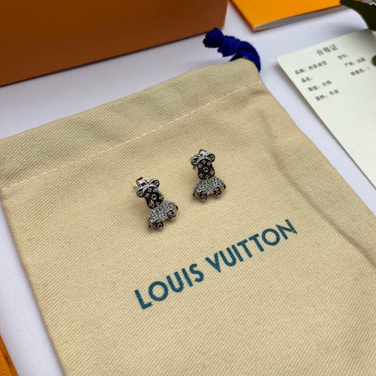18K Louis Vuitton Bear Earrings