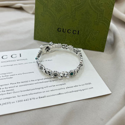 Double Gucci Flowers Bracelet