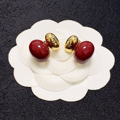 18K Celine Red Earrings