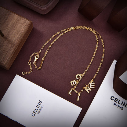 18K Celine Paris Strass Crystals Necklace