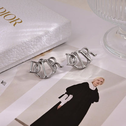 18K Dior White Gold Earrings