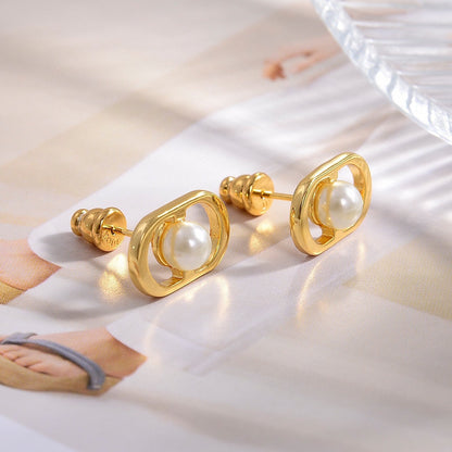 18K Dior Petit Jolie Mini Stud Earrings