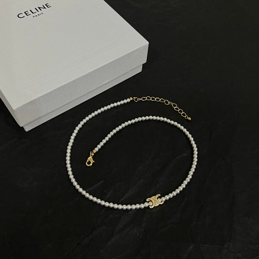 18K Celine Pearl Necklace