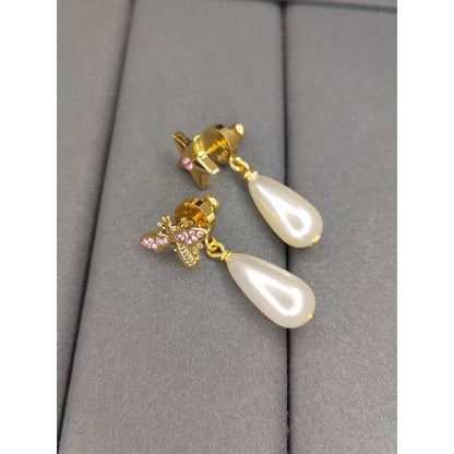 18K Dior Pearl Earrings