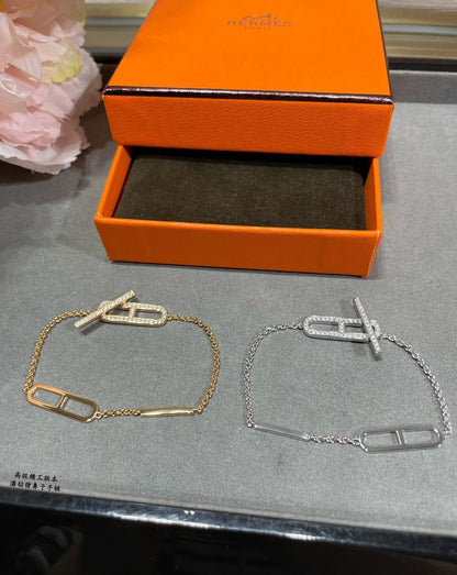 18K Ever Chaine D'ancre Hermes Bracelet