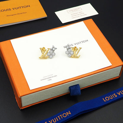 18K Louis Vuitton Gram Earrings