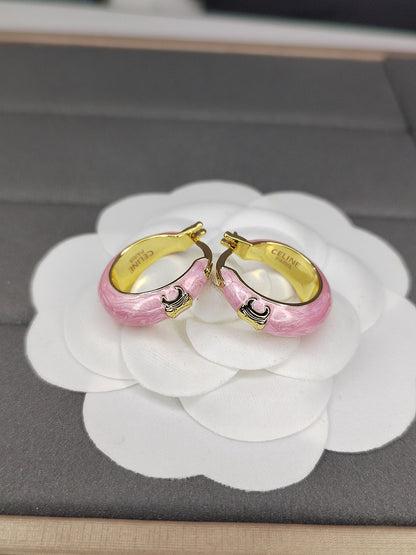 18K Celine Pink Earrings