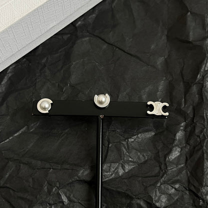 18K Celine Pearl Gold Earrings