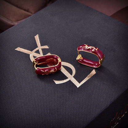 18K Red Earrings