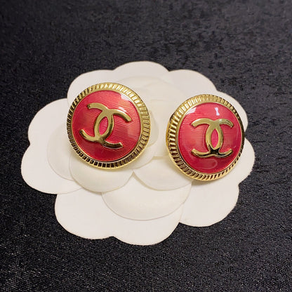 18K  Chanel Red Earrings