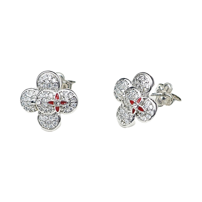 18K Louis Vuitton Vivienne Diamond Earrings
