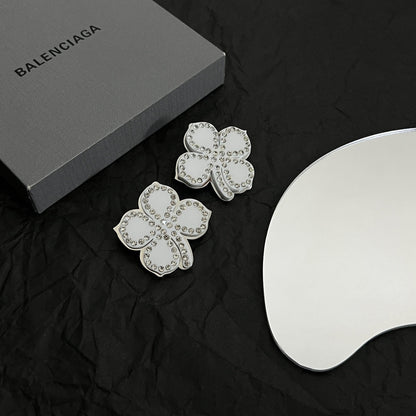 18K Balenciaga Flower Earrings