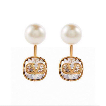 18K Valentino Crystal Earrings