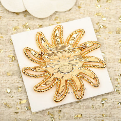 18K  Chanel Sunflower Brooch