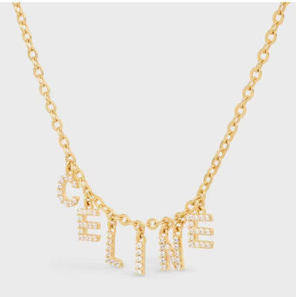 18K Celine Paris Strass Crystals Necklace