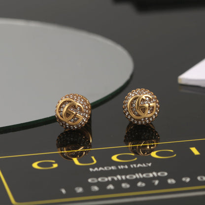 18K Double Gucci Vintage Earrings
