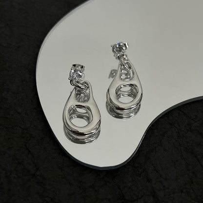 18K Prada Inverted Triangle Earrings