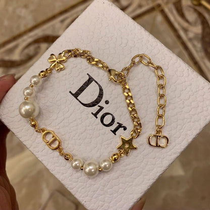 18K Petie Dior Pearls Bracelet