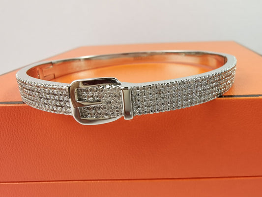 18K Kelly Diamond Vintage Hermes Bracelet